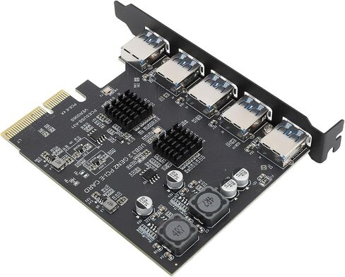 SUNGOOYUE Premium ASMedia ASM3142 USB 3.2 Gen 2 5 Ports PCIe Expansion Card for High Resolution Media, Compatible with 7 10 11 for, in Saudi Arabia