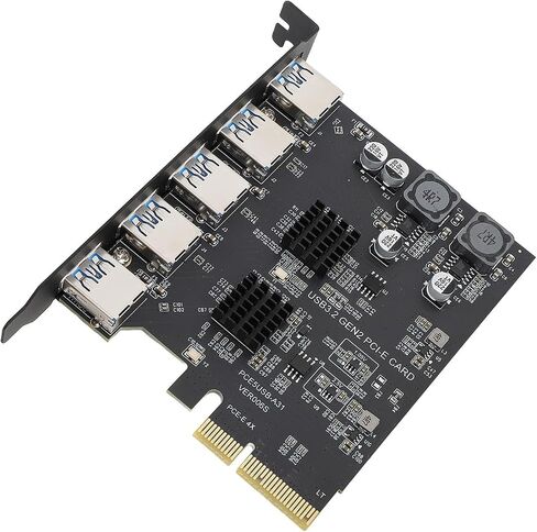 SUNGOOYUE Premium ASMedia ASM3142 USB 3.2 Gen 2 5 Ports PCIe Expansion Card for High Resolution Media, Compatible with 7 10 11 for, in Saudi Arabia