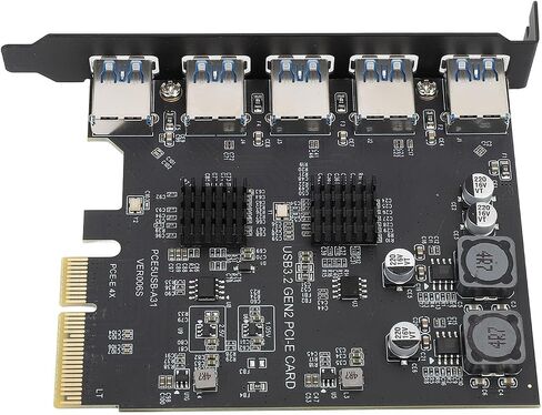SUNGOOYUE Premium ASMedia ASM3142 USB 3.2 Gen 2 5 Ports PCIe Expansion Card for High Resolution Media, Compatible with 7 10 11 for, in Saudi Arabia
