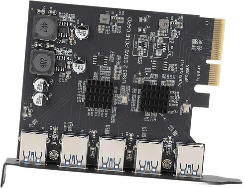 SUNGOOYUE Premium ASMedia ASM3142 USB 3.2 Gen 2 5 Ports PCIe Expansion Card for High Resolution Media, Compatible with 7 10 11 for, in Saudi Arabia
