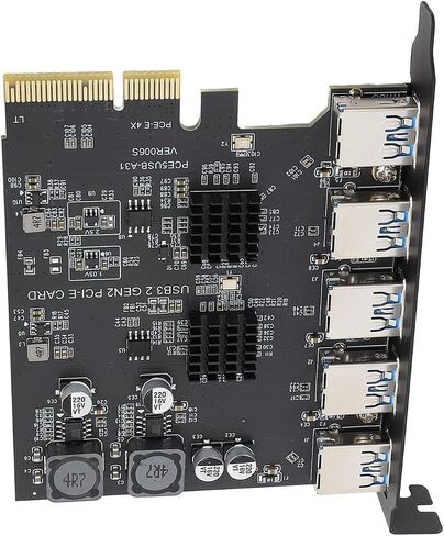 SUNGOOYUE Premium ASMedia ASM3142 USB 3.2 Gen 2 5 Ports PCIe Expansion Card for High Resolution Media, Compatible with 7 10 11 for, in Saudi Arabia