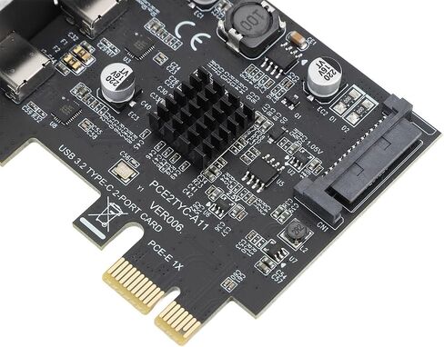 SUNGOOYUE USB 3.2 PCI Express Expansion Card Efficient High Speed 10Gbps Gen 2 for System, ASMedia ASM3142 for Desktop PC in Saudi Arabia