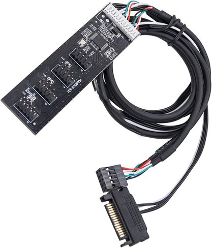 9Pin USB رأس ذكر 1 إلى 4 تمديد بطاقة 2.0 الفاصل كابلات الموصلات للوحة الأم محول ميناء مضاعف المحور الداخلي in Kuwait