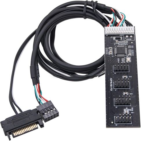 9Pin USB رأس ذكر 1 إلى 4 تمديد بطاقة 2.0 الفاصل كابلات الموصلات للوحة الأم محول ميناء مضاعف المحور الداخلي in Kuwait