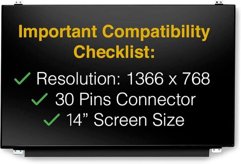 شاشة بديلة لـ NT140WHM-N31 V8.0 30 Pins HD 1366x768 لامعة LED LCD مع أدوات in Saudi Arabia