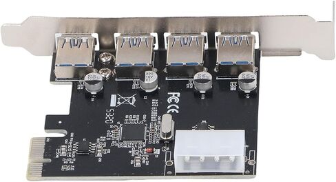 ZJchao USB 3.0 PCI Express Expansion Card 4 Ports Ultra High Speed 5Gbps Self Powered for Desktop PC Workstations NAS Data Centers Support 2000 Vista Systems in Saudi Arabia