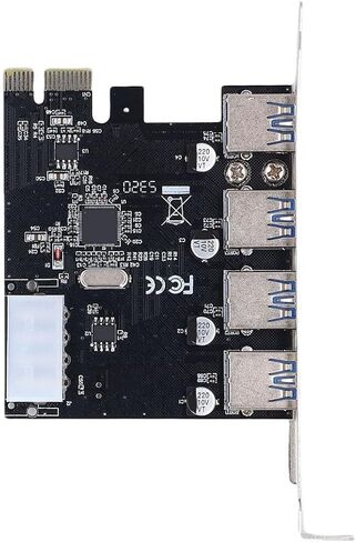 ZJchao USB 3.0 PCI Express Expansion Card 4 Ports Ultra High Speed 5Gbps Self Powered for Desktop PC Workstations NAS Data Centers Support 2000 Vista Systems in Saudi Arabia