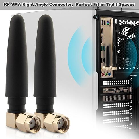 433Mhz Antenna SMA Male 3dBi Omnidirectional Thumb Antenna Short Range Mini Aerial for Ham Radio Signal Booster Wireless Repeater LoRa IoT Remote Walkie Smart Home Sensor (2 Pack) in Saudi Arabia