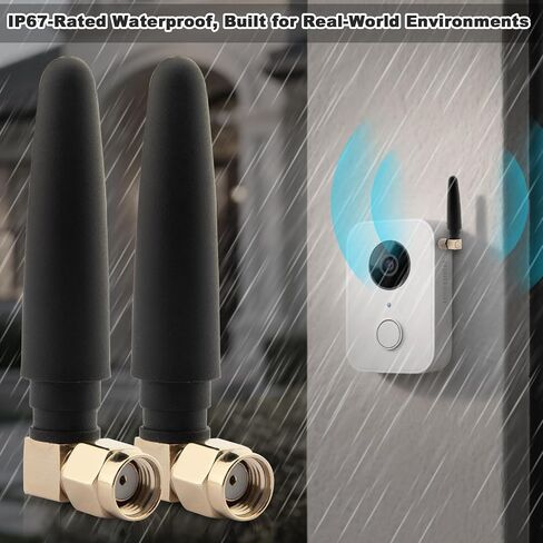 433Mhz Antenna SMA Male 3dBi Omnidirectional Thumb Antenna Short Range Mini Aerial for Ham Radio Signal Booster Wireless Repeater LoRa IoT Remote Walkie Smart Home Sensor (2 Pack) in Saudi Arabia