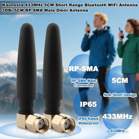 433Mhz Antenna SMA Male 3dBi Omnidirectional Thumb Antenna Short Range Mini Aerial for Ham Radio Signal Booster Wireless Repeater LoRa IoT Remote Walkie Smart Home Sensor (2 Pack) in Saudi Arabia