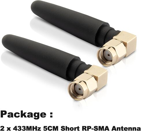 433Mhz Antenna SMA Male 3dBi Omnidirectional Thumb Antenna Short Range Mini Aerial for Ham Radio Signal Booster Wireless Repeater LoRa IoT Remote Walkie Smart Home Sensor (2 Pack) in Saudi Arabia