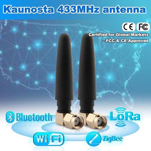 433Mhz Antenna SMA Male 3dBi Omnidirectional Thumb Antenna Short Range Mini Aerial for Ham Radio Signal Booster Wireless Repeater LoRa IoT Remote Walkie Smart Home Sensor (2 Pack) in Saudi Arabia