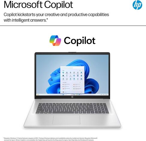 HP 17 Laptop Business 2025، Lifetime MS Office، كمبيوتر 17.3 بوصة HD+، معالج Intel i3 ثماني النواة، ذاكرة الوصول العشوائي 16 جيجابايت، تخزين 1.5 تيرابايت (1 تيرابايت SSD + 500 جيجابايت تحويلة)، Wi-Fi 6، بطارية طويلة، ملحق Marxsol، Win 11 Pro in Saudi Arabia