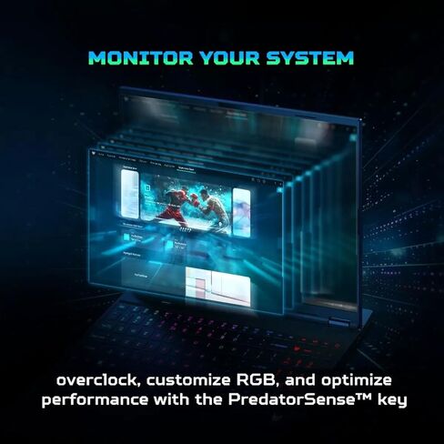 كمبيوتر محمول للألعاب acer Predator Helios Neo 16S AI، NVIDIA RTX 5070Ti، شاشة OLED مقاس 16 بوصة 2.5K WQXGA 240 هرتز 2 مللي ثانية، Intel Ultra 9 275HX، لوحة مفاتيح بإضاءة خلفية RGB، 64 جيجابايت DDR5، 8 تيرابايت SSD، Windows 11 Pro، ملحقات in Saudi Arabia