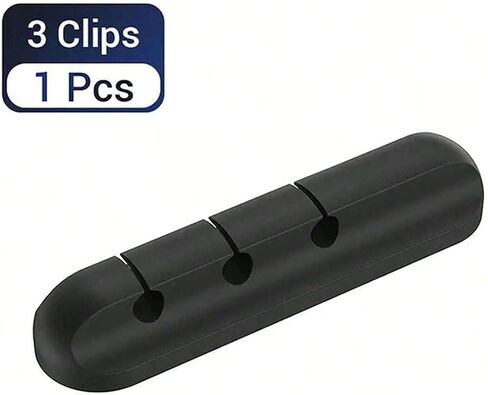 3clips Silicone Cable Clips - Cord Organizer & Winder for USB Chargers, Mouse, Keyboard - Desk Wire Management System - Reusable in Saudi Arabia
