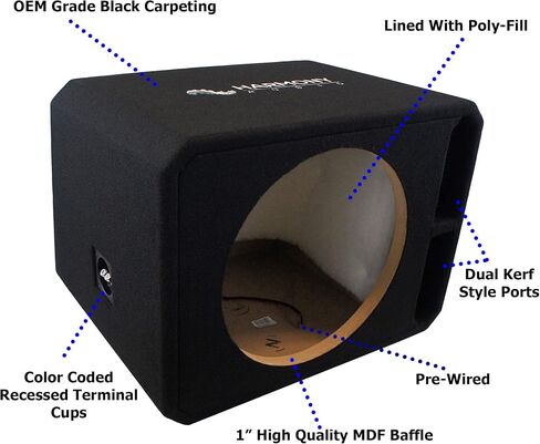 Harmony Audio HA-BV1X15E Universal Single 15" Empty Vented Port Sub Box Unloaded Enclosure in Saudi Arabia