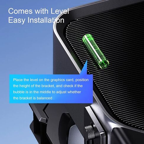 Gugxiom GPU Support Bracket, 8-95mm Height Adjustable Universal Graphics Card Holder & Anti Sag Brace, Full Metal Stand for PC Builds to Prevent GPU Sagging in Saudi Arabia