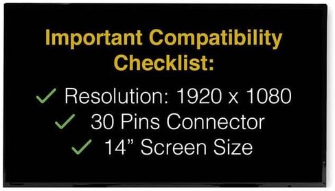 شاشة بديلة لجهاز Dell Latitude 14 5430 متينة 30 Pins FHD 1920x1080 شاشة LCD غير لامعة LED مع أدوات وشريط in Saudi Arabia