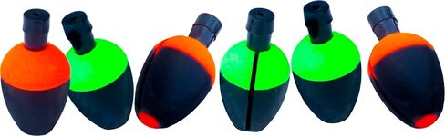 Pautzke Bait Fire Float Trout Fishing Bobbers، تصميم بلونين، خفيف الوزن، متين، مثالي للجداول الصغيرة، والجداول، والأنهار، والبحيرات، متوفر في عبوات كبيرة، كبيرة، كومبو، صغيرة (18، حزمة مجمعة) in Saudi Arabia