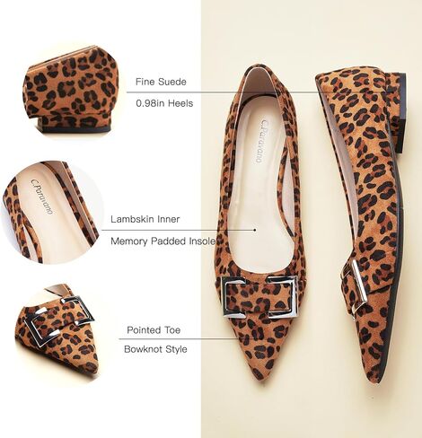 C.Paravano Womens Flats | Pointed Toe Flat | Black Flats for Women | Ballet Flats(Size 8,Black) in Saudi Arabia