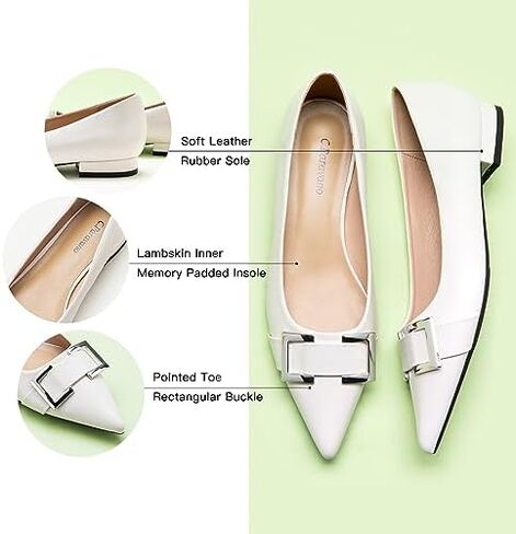 C.Paravano Womens Flats | Pointed Toe Flat | Black Flats for Women | Ballet Flats(Size 8,Black) in Saudi Arabia