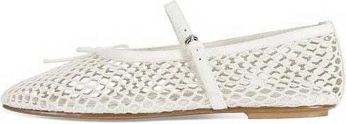 MICIFA Mesh Ballet Flats for Women Metal Decor Ballerina Mary Jane Flats Round Toe Buckle Casual Dress Ballet Flats Shoes BlackGold in Kuwait