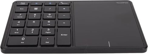 Number Pad with Touchpad 22 Keys BT4.2 2.4G, Type C Charging 500mAh Battery, Numeric Keypad, Suitable for, iOS, OS X (Black) in Saudi Arabia