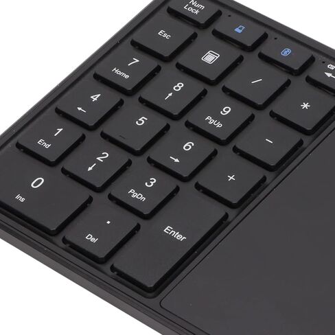 Number Pad with Touchpad 22 Keys BT4.2 2.4G, Type C Charging 500mAh Battery, Numeric Keypad, Suitable for, iOS, OS X (Black) in Saudi Arabia