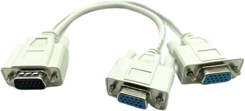 V/GA SVGA RGB Male to 2 V/GA HD 15 Female Splitter Adapter Extension Cable in Saudi Arabia