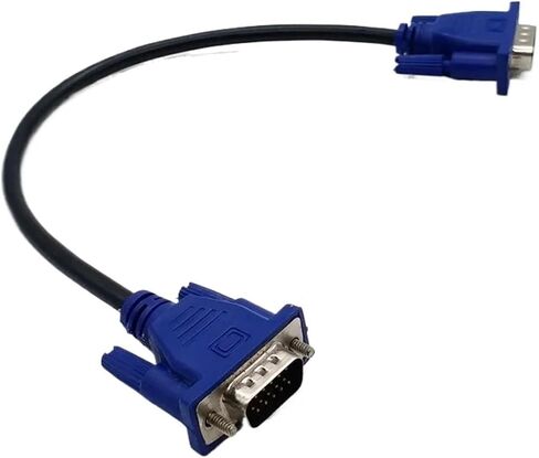 V/GA Extension Cable HD 15 Pin Male to Male V/GA Cables Cord Wire Line Copper Core for PC Computer M>oni>tor Projector(30cm) in Saudi Arabia
