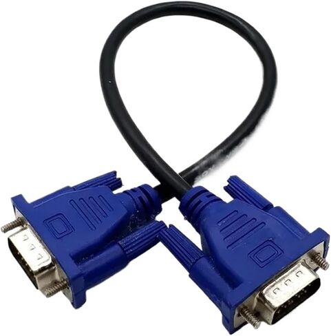 V/GA Extension Cable HD 15 Pin Male to Male V/GA Cables Cord Wire Line Copper Core for PC Computer M>oni>tor Projector(30cm) in Saudi Arabia