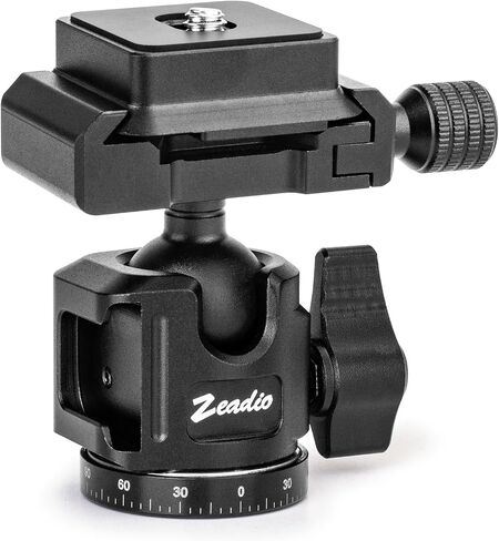 Zeadio Ball Head Mount with 1/4" & 3/8" Thread - 360° Panoramic Heavy Duty Metal Camera Mount Tripod Head for DSLR, Gimbal, Action Cam (Medium) in Kuwait