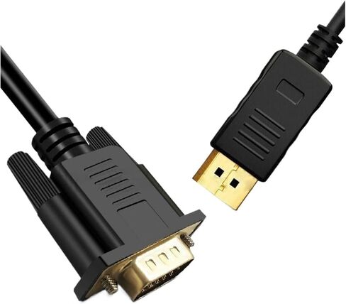 Connecting DP to V/GA Cable Extension Cable 24+1 Pin DisplayPort to V/GA Adapter 1.8m DP to DVI Conversion HD Video Cable in Saudi Arabia