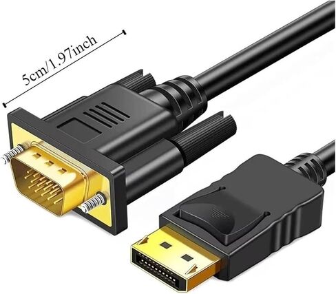 Connecting DP to V/GA Cable Extension Cable 24+1 Pin DisplayPort to V/GA Adapter 1.8m DP to DVI Conversion HD Video Cable in Saudi Arabia