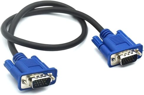 V/GA Extension Cable HD 15 Pin Male to Male V/GA Cables Cord Wire Line Copper Core for PC Computer M>oni>tor Projector(50cm) in Saudi Arabia