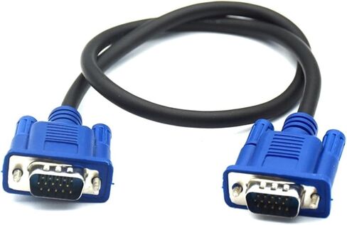V/GA Extension Cable HD 15 Pin Male to Male V/GA Cables Cord Wire Line Copper Core for PC Computer M>oni>tor Projector(50cm) in Saudi Arabia