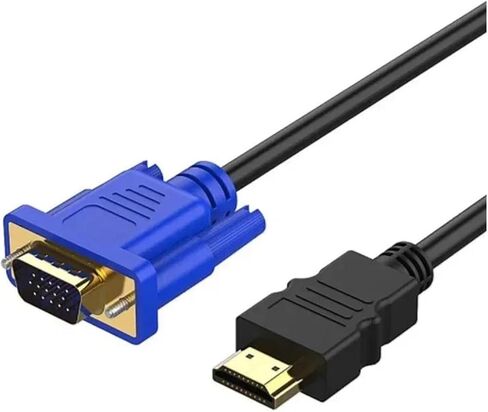 1.8 M HDMI-Compatible Cable to V/GA 1080P HD with Adapter Cable HDMI-Compatible to V/GA Cable Computer Cables & Connecting(1.8m) in Saudi Arabia