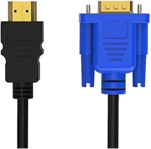1.8 M HDMI-Compatible Cable to V/GA 1080P HD with Adapter Cable HDMI-Compatible to V/GA Cable Computer Cables & Connecting(1.8m) in Saudi Arabia