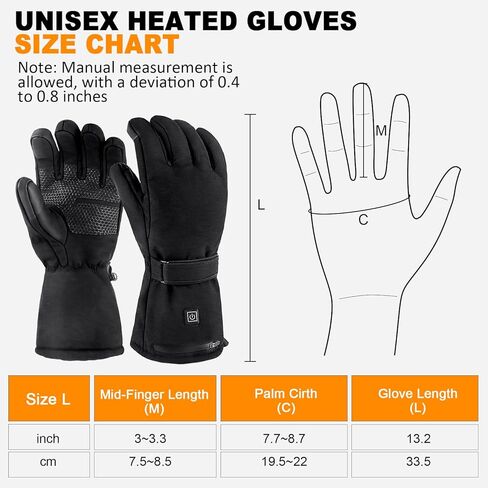 قفازات قابلة لإعادة الشحن للرجال والنساء - بطارية 5 فولت 5000 مللي أمبير في الساعة مع 3 مستويات تسخين، مقاومة للماء، شاشة تعمل باللمس وقفازات كهربائية مضادة للانزلاق للتزلج والصيد وصيد الأسماك وركوب الدراجات والعمل في الهواء الطلق in Kuwait