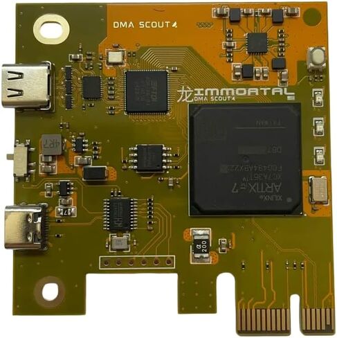 IMMORTAL DMA Card (XC7A35T) – PCILeech Compatible FPGA Board | USB-C/PCIe Direct Memory Access | Pre-Flashed Custom Firmware | Up to 275 MB/s | USB Firmware-Upgradable Artix-7 DMA Scout in Saudi Arabia