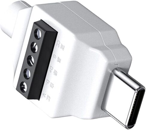 USB Type C Male to 5Pin/4pin Terminal Solderless Connectors for Fast Wiring and Device Repair Only Supprt 65W Charging USB C Solderless Connectors in Saudi Arabia