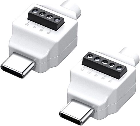 USB Type C Male to 5Pin/4pin Terminal Solderless Connectors for Fast Wiring and Device Repair Only Supprt 65W Charging USB C Solderless Connectors in Saudi Arabia