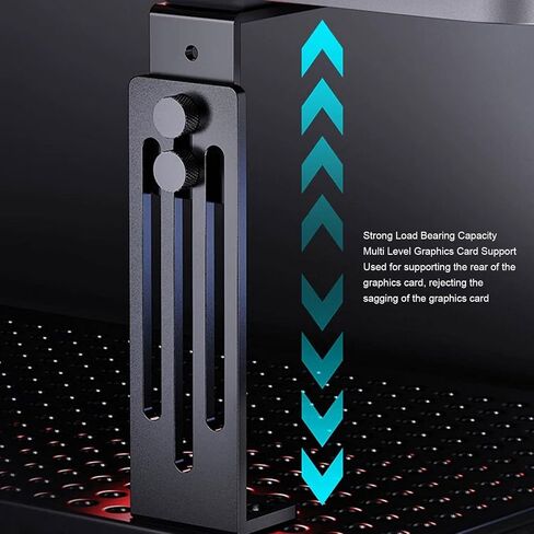 Vikye GPU دعم قوس، سبائك الألومنيوم حامل بطاقة الرسومات العالمية، قوس حامل بطاقة الفيديو مع لاصق مزدوج الجوانب (8 مم إلى 95 مم) in Kuwait