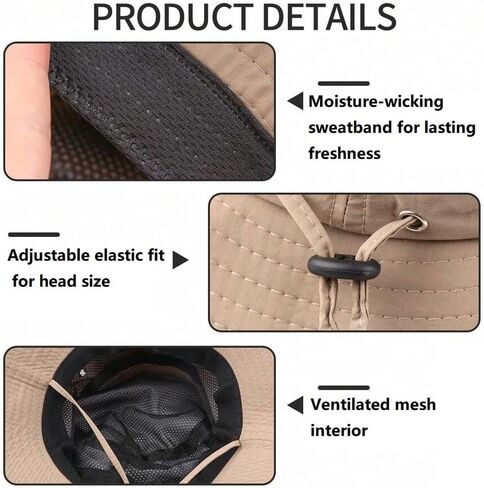 Sun Hat for Men & Women, UPF 50+ Boonie, Foldable UV Protection for Hiking, Fishing, Beach & Travel in Saudi Arabia