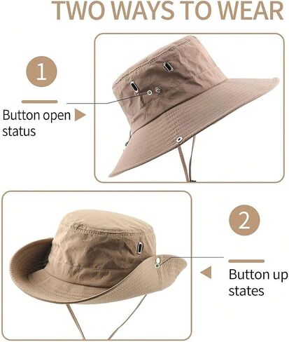 Sun Hat for Men & Women, UPF 50+ Boonie, Foldable UV Protection for Hiking, Fishing, Beach & Travel in Saudi Arabia