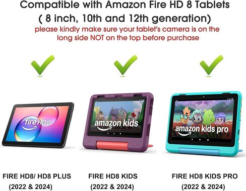 Screen Protector for 8 Kids/Pro Tablet (2024/2022/2020 Version), Tempered Glass, High Definition, 9H Hardness [2 Pack] (8 Kids/Pro) in Kuwait