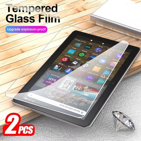 Screen Protector for 8 Kids/Pro Tablet (2024/2022/2020 Version), Tempered Glass, High Definition, 9H Hardness [2 Pack] (8 Kids/Pro) in Kuwait