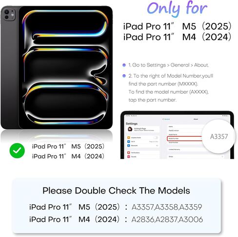 واقي شاشة ورقي من OMOTON PAPERSENSE مكون من قطعتين لجهاز iPad Pro 11 بوصة M5 M4 (الجيل السادس والخامس، 2025/2024)، فيلم PET غير لامع مع صينية خالية من الغبار، ارسم مثل الورق، فائق الاستجابة، متوافق مع قلم Apple in Saudi Arabia