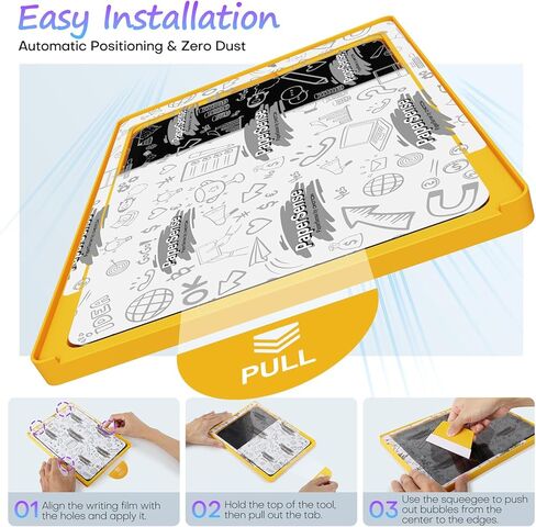 واقي شاشة ورقي من OMOTON PAPERSENSE مكون من قطعتين لجهاز iPad Pro 11 بوصة M5 M4 (الجيل السادس والخامس، 2025/2024)، فيلم PET غير لامع مع صينية خالية من الغبار، ارسم مثل الورق، فائق الاستجابة، متوافق مع قلم Apple in Saudi Arabia