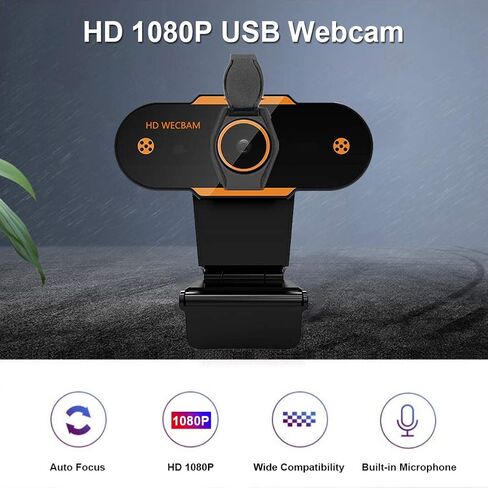 2K Webcam, 2021 Upgraded Full HD Web Camera for Computer with Privacy Cover, USB Web cam with Microphone Auto Focus webcams for Teaching, Online Conference, Video Calling Plug& Play in Saudi Arabia